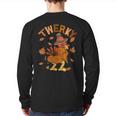 Twerky Thanksgiving Turkey Butt Twerk Dance Pun 2023 Back Print Long Sleeve T-shirt