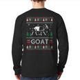 Ugly Christmas Sweater Goat Ugly Xmas Back Print Long Sleeve T-shirt