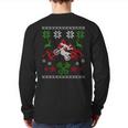 Ugly Christmas Sweater Style Motocross Back Print Long Sleeve T-shirt