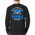 Never Underestimate A Man With A Table Tennis Racket Back Print Long Sleeve T-shirt