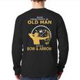 Never Underestimate An Old Man With A Bow And An Arrow Back Print Long Sleeve T-shirt