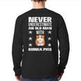 Never Underestimate An Old Man With Guinea Pigs Back Print Long Sleeve T-shirt