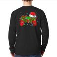 Video Game Controller Christmas Santa Hat Gamer Boys Back Print Long Sleeve T-shirt