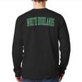 Vintage North Highlands Ca Distressed Green Varsity Style Back Print Long Sleeve T-shirt
