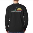 Vintage Palos Verdes Estates California Sunset Print Back Print Long Sleeve T-shirt