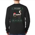 Xmas Skunk Ugly Christmas Sweater Party Back Print Long Sleeve T-shirt
