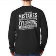Xylophone Player Musical Instrument Xylophone Back Print Long Sleeve T-shirt