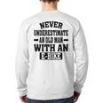 Electric Bicycle Never Underestimate An Old Man With E-Bike Back Print Long Sleeve T-shirt