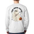 Halloween Speech Therapy Your Words Matter Ghost Slp Back Print Long Sleeve T-shirt