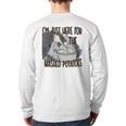 I'm Just Here For The Mashed Potatoes Cute Thanksgiving Food Back Print Long Sleeve T-shirt