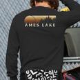 Ames Lake Wa Vintage Evergreen Sunset Eighties Retro Back Print Long Sleeve T-shirt
