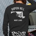 Aspen Hill Maryland Md 301 Vintage Athletic Style Back Print Long Sleeve T-shirt