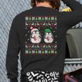 Bagpipes Ugly Christmas Sweater Elf Santa Penguin Matching Back Print Long Sleeve T-shirt