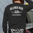 Baldwin Park California Ca Vintage State Athletic Style Back Print Long Sleeve T-shirt