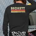 Beckett Name Personalized Retro Vintage Birthday Back Print Long Sleeve T-shirt