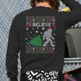 I Believe Big Foot Sasquatch Ugly Christmas Holiday Back Print Long Sleeve T-shirt