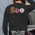 Boo Donuts Ghost Halloween Donut Lovers Costume Spooky Back Print Long Sleeve T-shirt