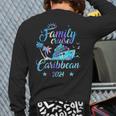 Caribbean Family Cruise 2024 Matching Vacation Friends Ship Back Print Long Sleeve T-shirt