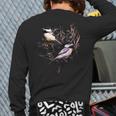 Cute Black Capped Chickadees In Branches Back Print Long Sleeve T-shirt