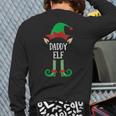 Daddy Elf Matching Family Group Christmas Pajama Party Back Print Long Sleeve T-shirt