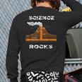 Distressed Science Rocks Volcano Science Camp Back Print Long Sleeve T-shirt
