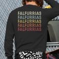 Falfurrias Texas Falfurrias Tx Retro Vintage Text Back Print Long Sleeve T-shirt