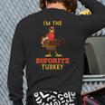 Favorite Turkey Matching Family Group Thanksgiving Back Print Long Sleeve T-shirt
