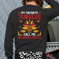 Favorite Turkeys Call Me Advertising Executive Thanksgiving Back Print Long Sleeve T-shirt