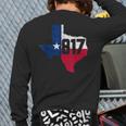 Fort Worth Area Code 817 Texas Souvenir Back Print Long Sleeve T-shirt