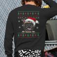 French Bulldog Christmas Ugly Sweater Dog Lover Xmas Back Print Long Sleeve T-shirt