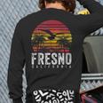 Fresno California Ca Vintage Retro Distressed Style Back Print Long Sleeve T-shirt