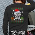 Dog Lovers Lhasa Apso Santa Hat Ugly Christmas Sweater Back Print Long Sleeve T-shirt