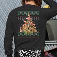 German Shepherd Christmas Lights Ugly Sweater Xmas Back Print Long Sleeve T-shirt