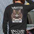 Kitten Kitty Owners Lovers Wanted Bad Selkirk Rex Cat Back Print Long Sleeve T-shirt