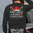 Most Likely To Forget Hidden Presents Family Christmas Back Print Long Sleeve T-shirt