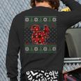 Squirrel Ugly Sweater Christmas Lights Animals Lover Back Print Long Sleeve T-shirt