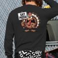 Turkey Eat Pizza Pizza Lovers Thanksgiving Humor Back Print Long Sleeve T-shirt
