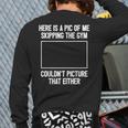 Workout Bodybuilding Fitness I Picture Skipping Gym Back Print Long Sleeve T-shirt