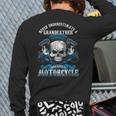 Grandfather Biker Never Underestimate Motorcycle Skull Back Print Long Sleeve T-shirt