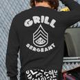 Grill Sergeant Bbq Barbecue Meat Lover Dad Boys Back Print Long Sleeve T-shirt
