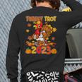 Happy Thanksgiving Day 2023 Pumpkin And Run Cute Turkey Trot Back Print Long Sleeve T-shirt