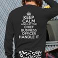 Keep Calm And Let The Chief Business Officer Handle It Back Print Long Sleeve T-shirt