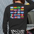 Latin American Flags Hispanic Heritage Month Back Print Long Sleeve T-shirt