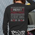 Merry Christmas Animal Filthy Ya Ugly Sweater Style Xmas Back Print Long Sleeve T-shirt