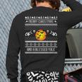 Merry Christmas And A Blessed Yule Ugly Christmas Sweaters Back Print Long Sleeve T-shirt