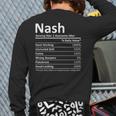 Nash Nutrition Birthday Personalized Name Idea Back Print Long Sleeve T-shirt