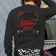 October Birthday A Queen Was Born In October 2013 October Back Print Long Sleeve T-shirt