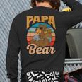 Papa Bear Lover Pun Animal Bears Bear Dad Father Daddy Back Print Long Sleeve T-shirt
