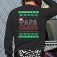 Papa Claus -Matching Ugly Christmas Sweater Back Print Long Sleeve T-shirt