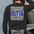 Police Officer Academy Graduation Straight Outta Back Print Long Sleeve T-shirt